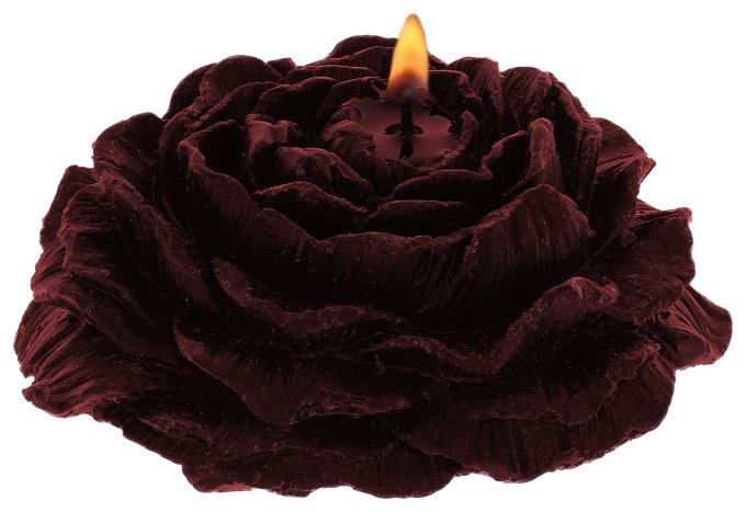2 Bougies Sm Rose Candles Noire-Rouge