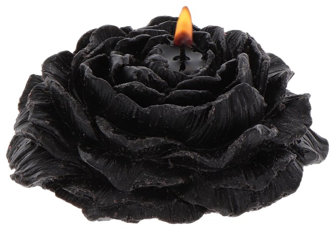 2 Bougies Sm Rose Candles Noire-Rouge