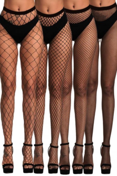 Pack 4 collants résille