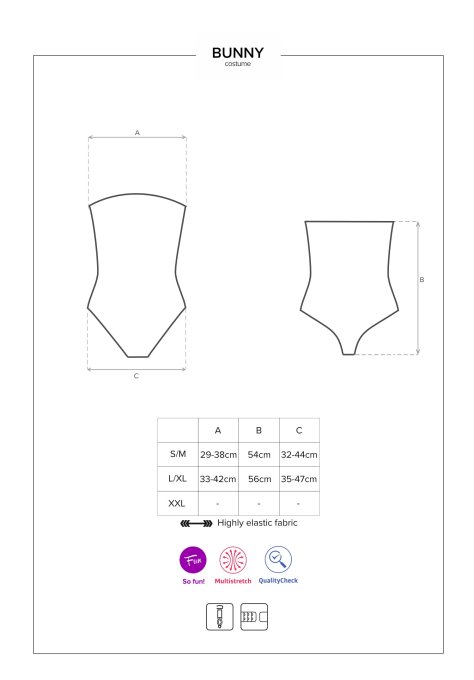 Bunny Costume 4 pcs - Noir