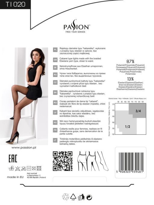 TI020 Collants R�sille - Blanc