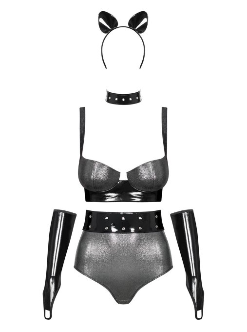 Silveria Ensemble 6 pcs - Argent et Noir