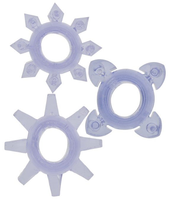 3 cockrings mini Tickle C-Rings Violet