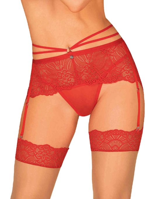 Loventy Porte-jarretelles - Rouge