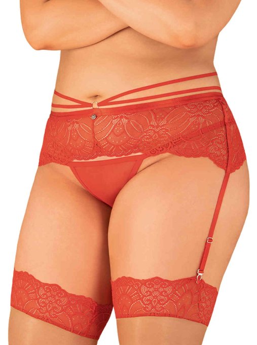 Loventy Porte-jarretelles - Rouge