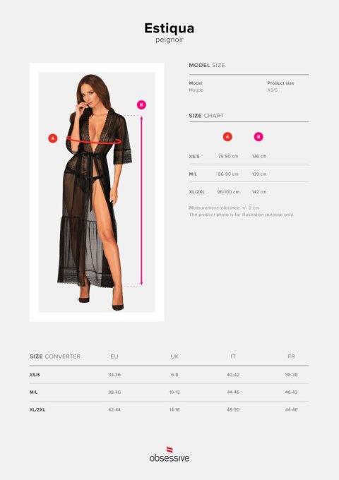 Estiqua peignoir noir