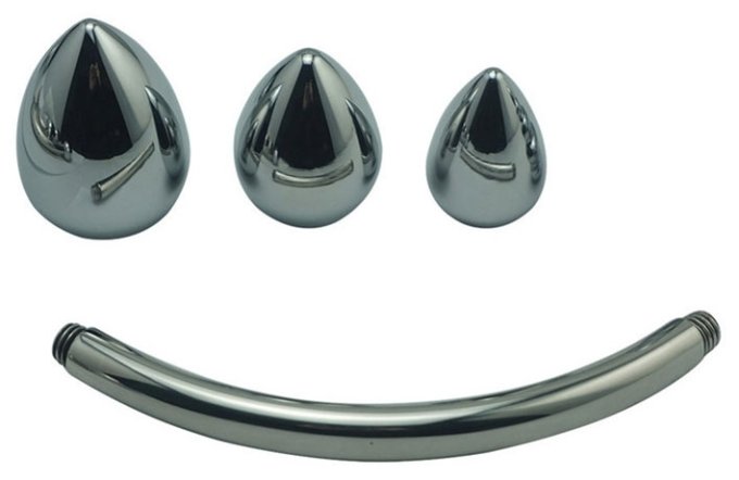 Stimulateur de prostate en métal Double Head 25cm