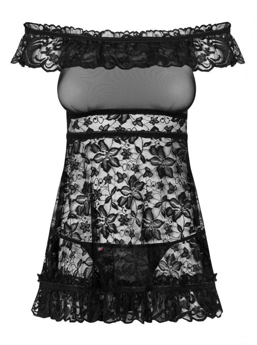 Flores babydoll - Noir