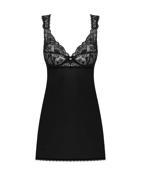 Donna Dream babydoll et String - Noire