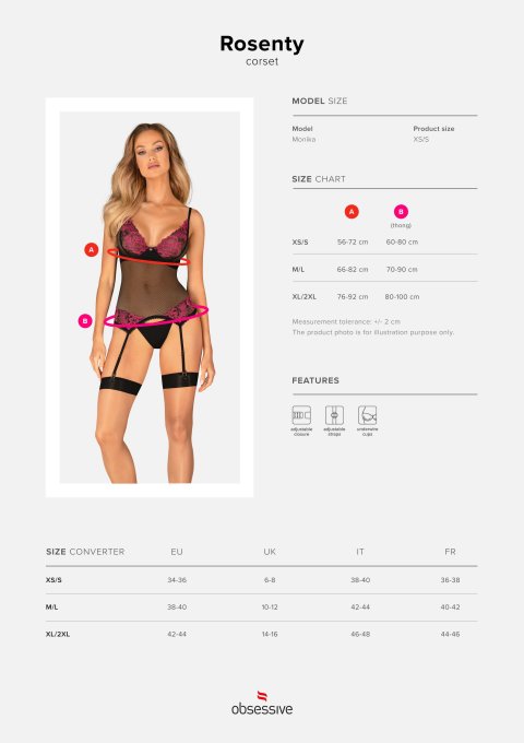 Rosenty gu�pi�re et string - Noir