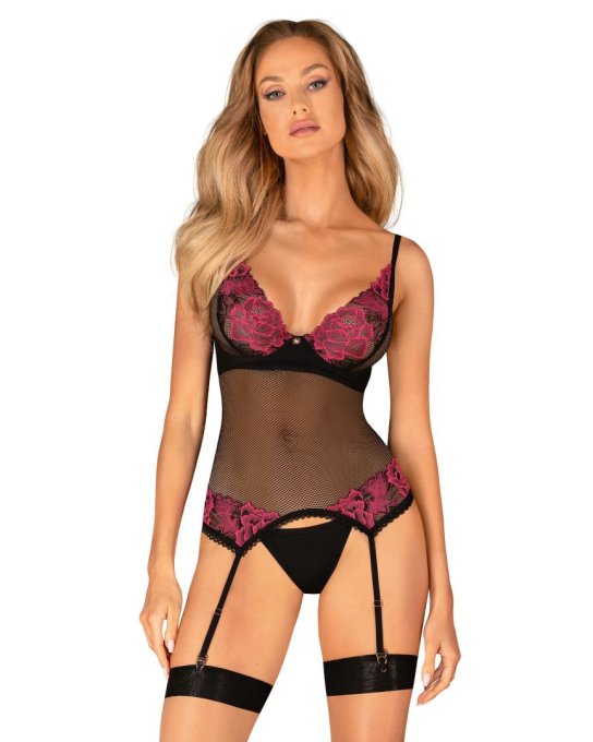 Rosenty gu�pi�re et string - Noir