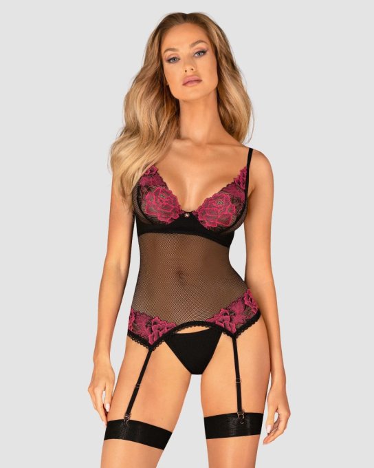 Rosenty gu�pi�re et string - Noir