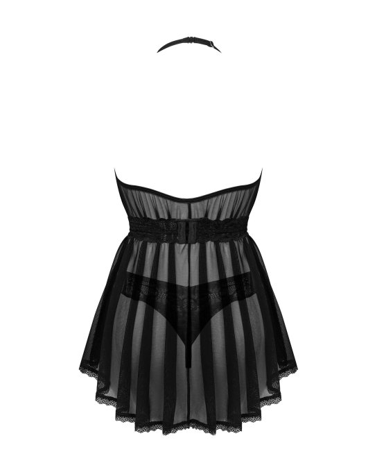 Serafia Nuisette et string - Noire