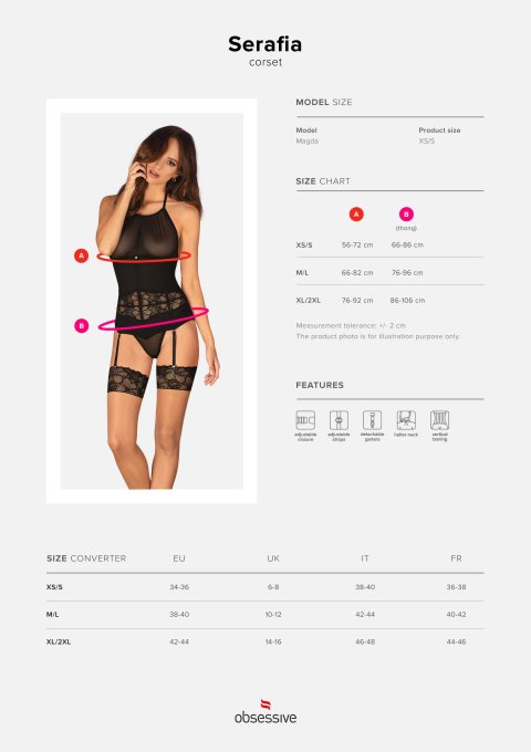 Serafia gu�pi�re et string - Noir