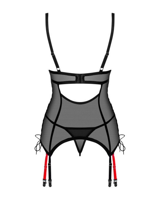 Glandez gu�pi�re et string - Noir