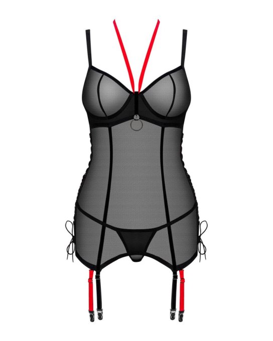 Glandez gu�pi�re et string - Noir