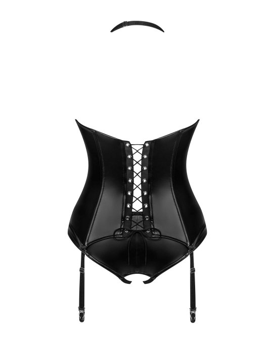 Viranes corset et string - Noir