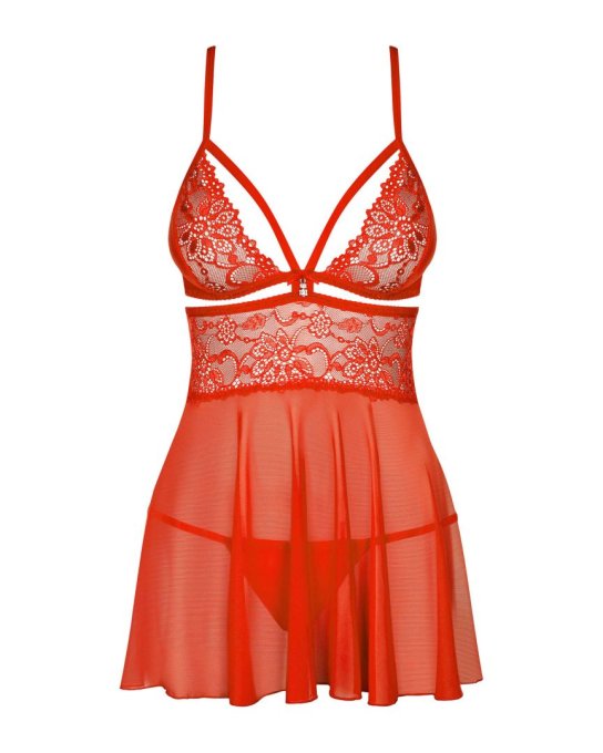 838-BAB-3 Babydoll - Rouge