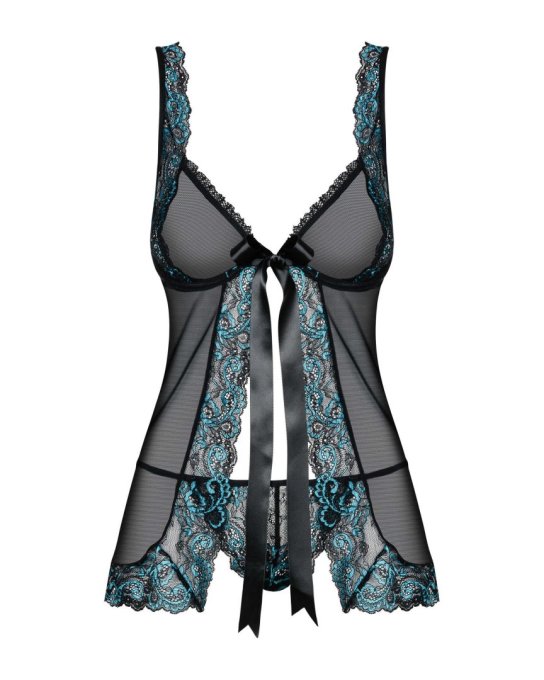 Amanta Babydoll - Noir et Turquoise