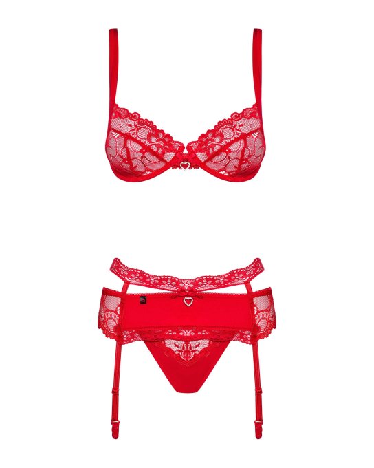 Heartina Ensemble 3 pcs - Rouge