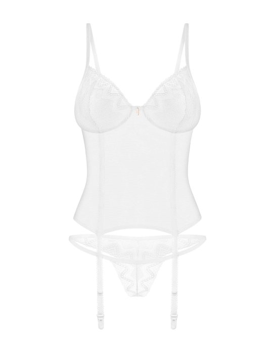 Alissium corset et string - Blancs