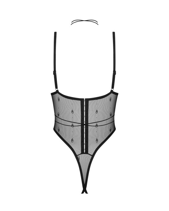 Anniverse special body ouvert et harnais - Noirs