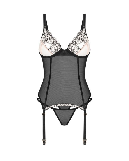Vila blanes corset et string - Noirs