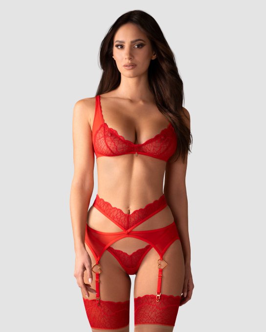 Cupide Desir ensemble 3 pi�ces - Rouge