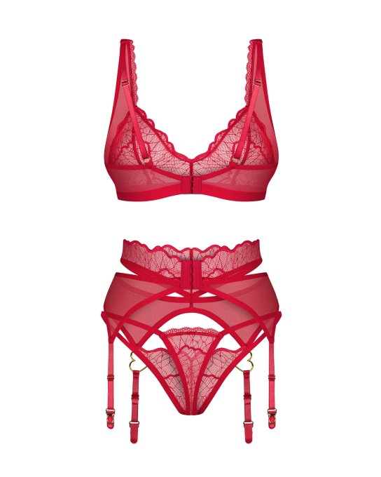 Cupide Desir ensemble 3 pi�ces - Rouge