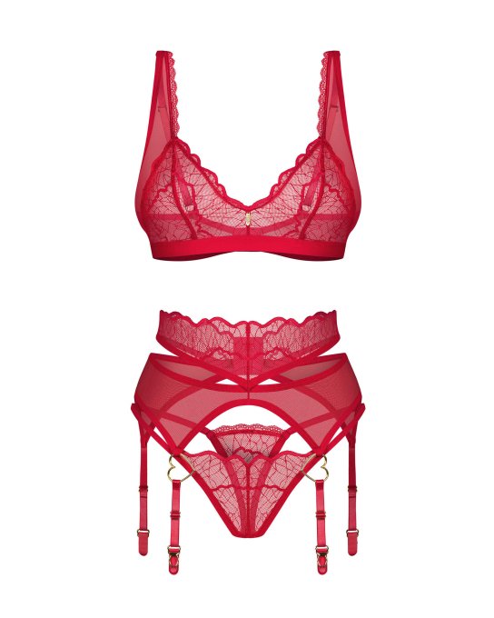 Cupide Desir ensemble 3 pi�ces - Rouge