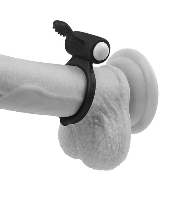 Anneau Vibrant Power Clit HEART – Noir