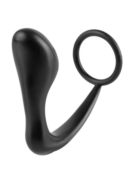 Ass Gasm Plug et Cockring 10 x 3.2 cm Noir