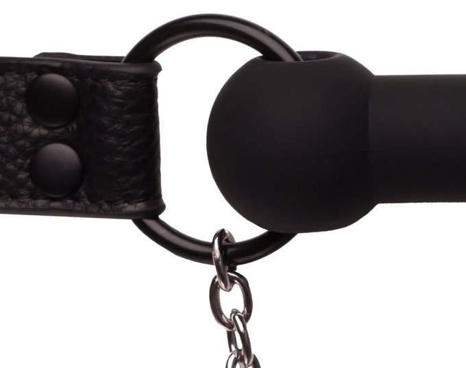 Bâillon avec Pinces Tétons Nipple Gag Noir