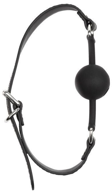 Bâillon-boule Motif Croco Feros Noir