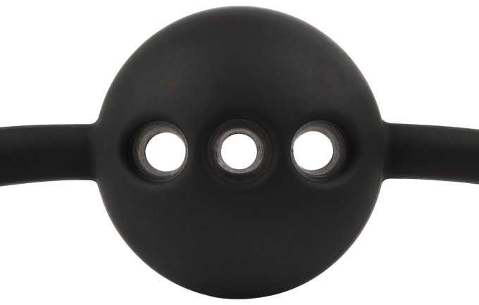 Bâillon-boule Motif Croco Feros Noir