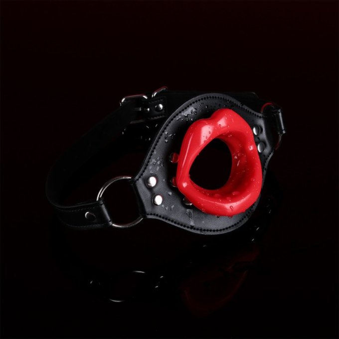 Bâillon Lips Gag Noir-Rouge