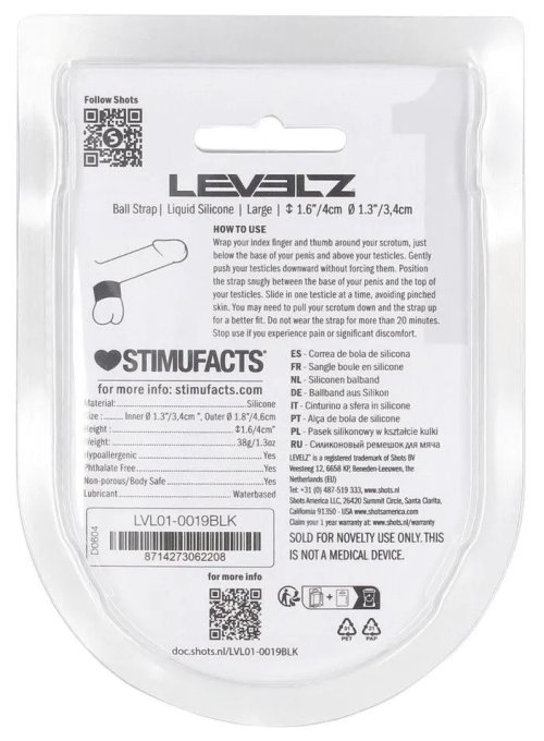 Ballstretcher Ball Strap L 34 mm - Hauteur 4cm