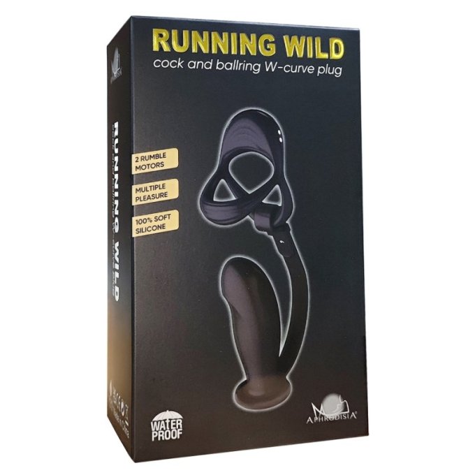 Ballstretcher et Plug Ass Curve 10 x 3.6 cm-10 Vibrations