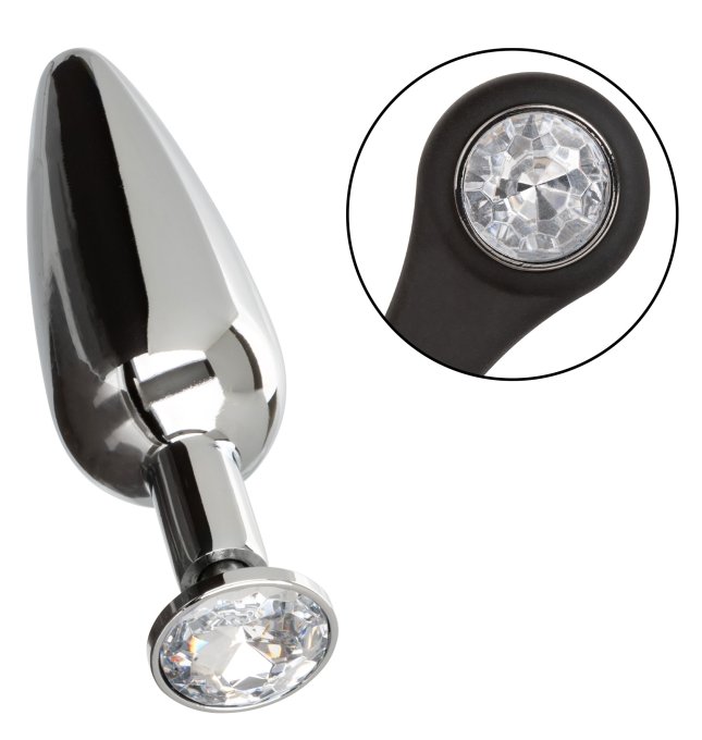Ballstretcher et Plug bijou en métal Slim Star Fucker 9 x 2.8cm