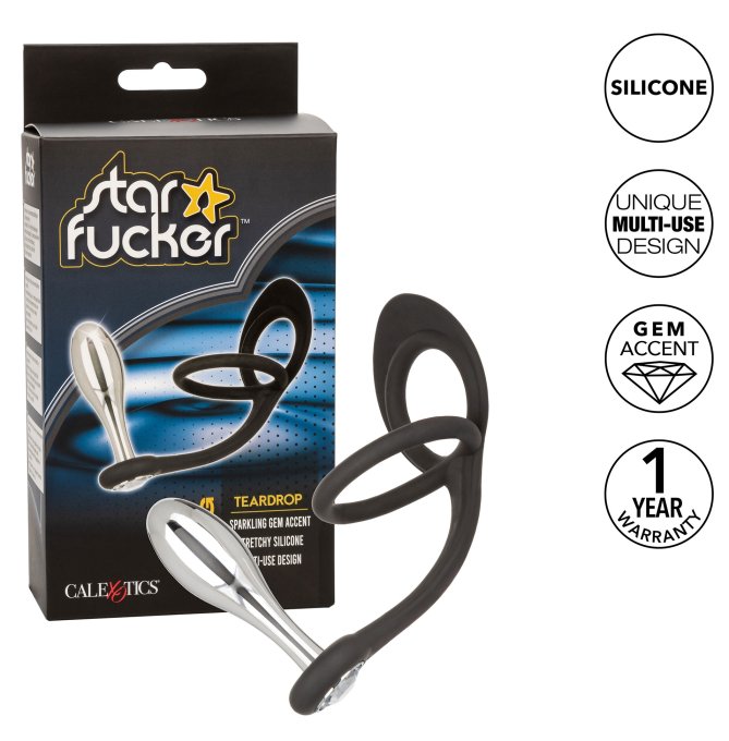 Ballstretcher et Plug bijou en métal Teardrop 8 x 2.9cm