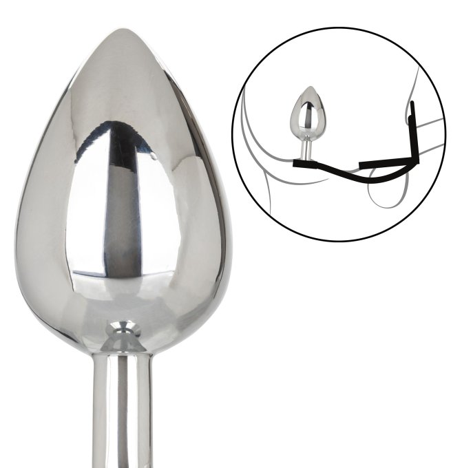 Ballstretcher et Plug Bijou en métal XL TearDrop Star Fucker 8 x 4cm