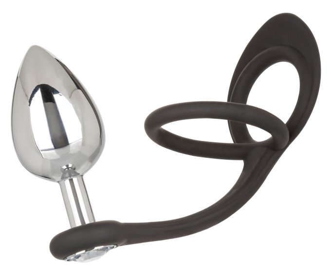 Ballstretcher et Plug Bijou en métal XL TearDrop Star Fucker 8 x 4cm