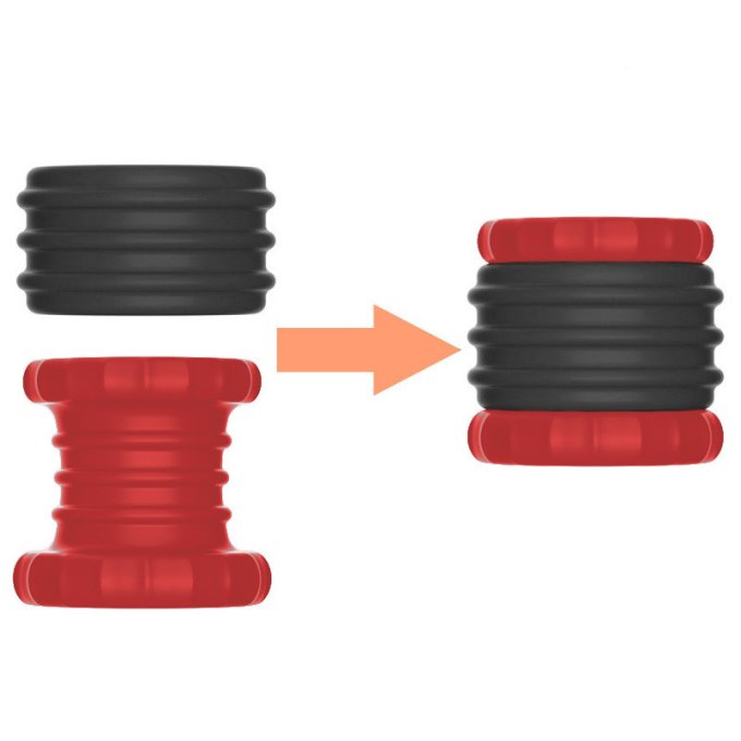 Ballstretcher Soqlo 35 mm - Hauteur 5 cm Noir-Rouge