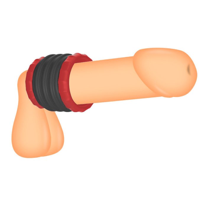 Ballstretcher Soqlo 35 mm - Hauteur 5 cm Noir-Rouge