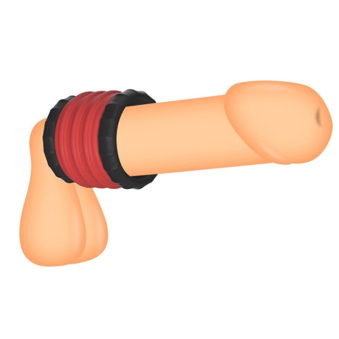 Ballstretcher Soqlo 35 mm - Hauteur 5 cm Rouge-Noir