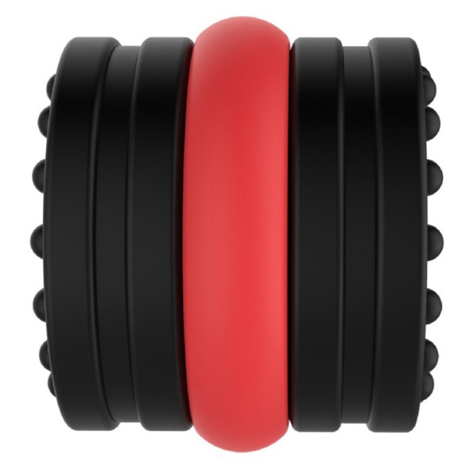 Ballstretcher souple Doblo 30 mm - Hauteur 4 cm Noir-Rouge