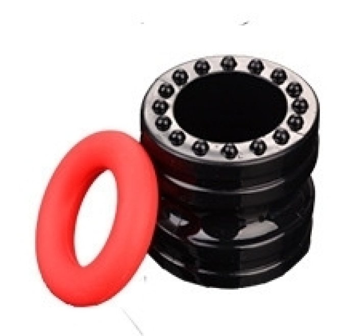 Ballstretcher souple Doblo 30 mm - Hauteur 4 cm Noir-Rouge
