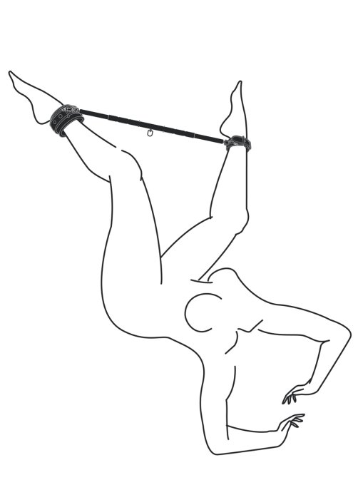 Barre ajustable en métal avec Menottes