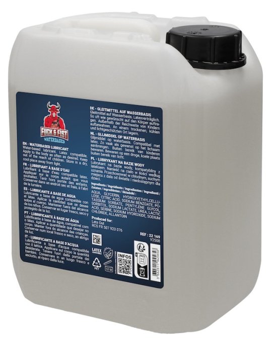 Bidon Lubrifiant Fuck & Fist Water 5 Litres