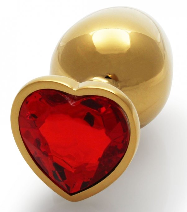 Bijou anal Heart Gem M 7 x 3.3cm Doré-Rouge